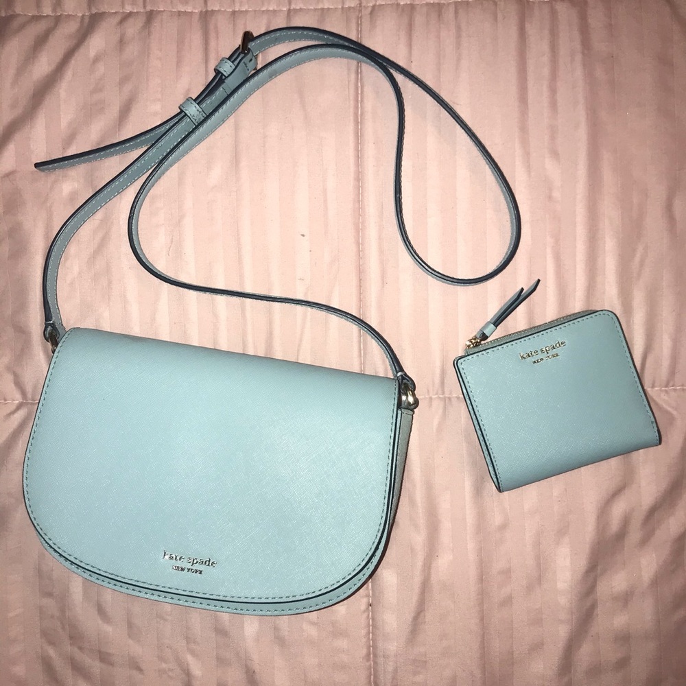 Like New Baby Blue Kate Spade Purse and Wallet